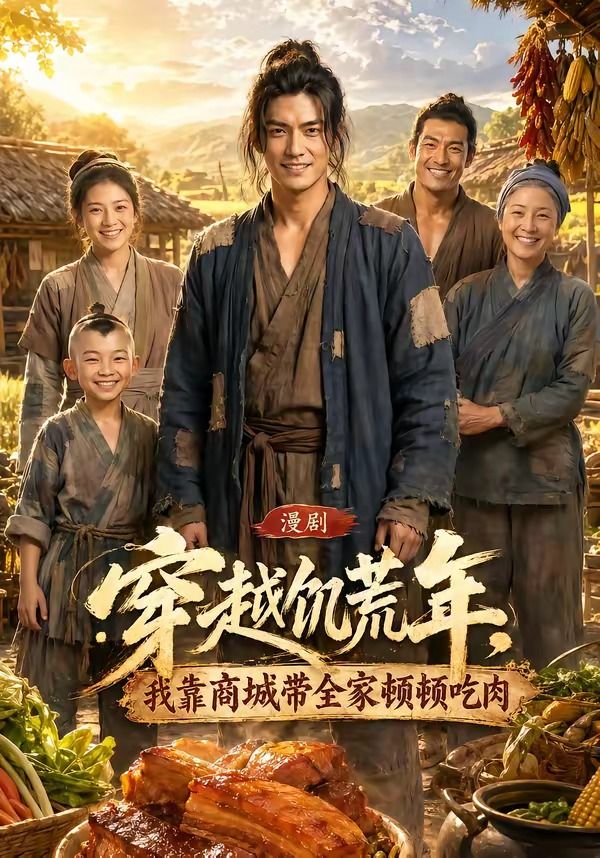 《穿越饥荒年,我靠商城带全家顿顿吃肉》海报