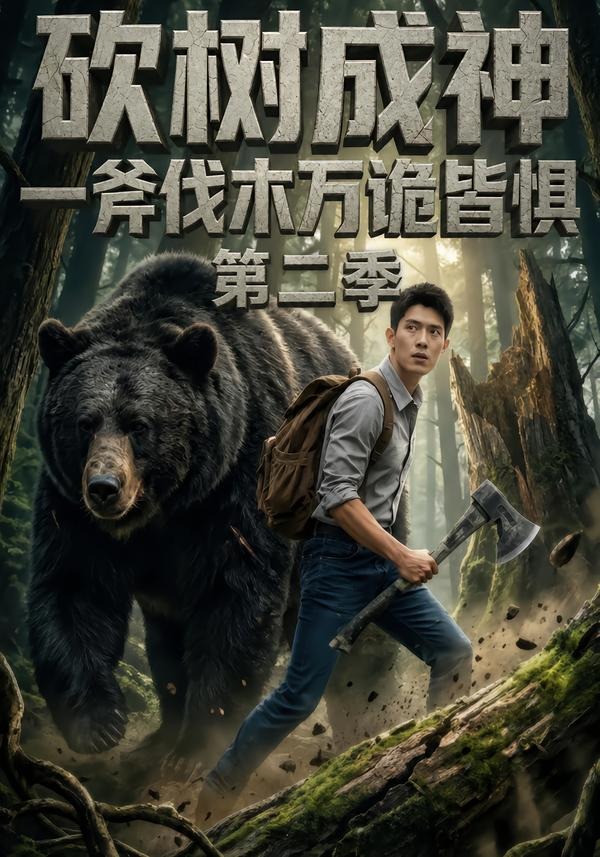 砍树成神：一斧伐木万诡皆惧 AI漫剧海报