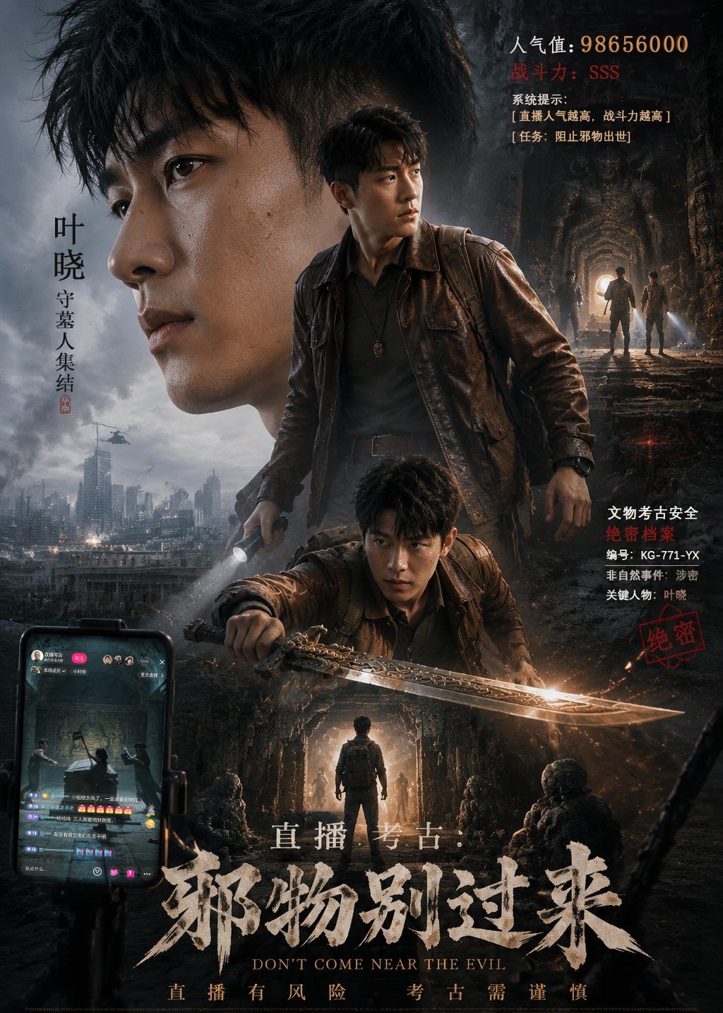 《直播考古：邪物别过来》海报