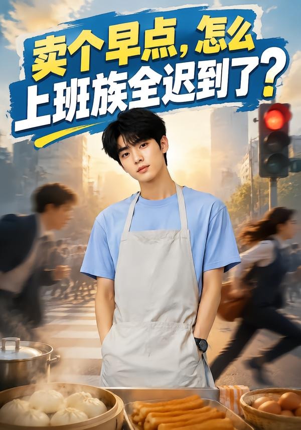 卖个早点，怎么上班族全迟到了？ AI漫剧海报