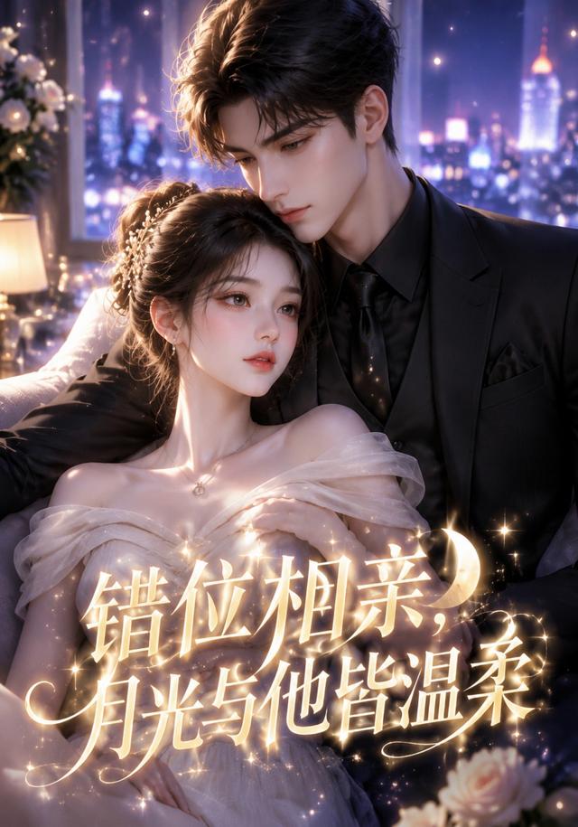 错位相亲，月光与他皆温柔 AI漫剧海报