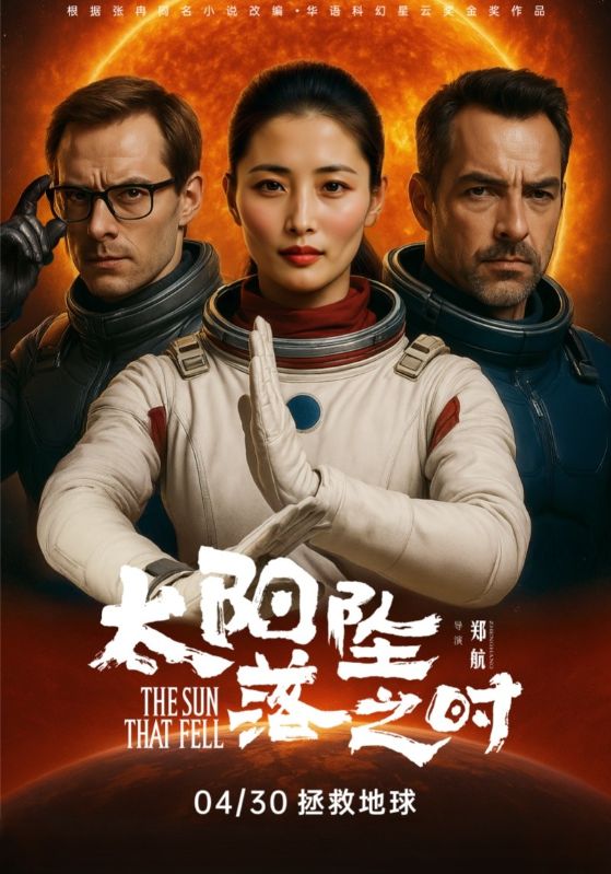 太阳坠落之时 真人剧海报