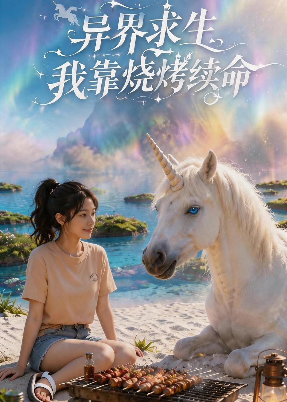 异界求生，我靠烧烤续命 AI漫剧海报