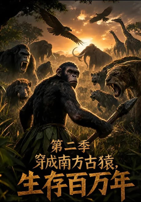 《穿成南方古猿，生存百万年！》海报