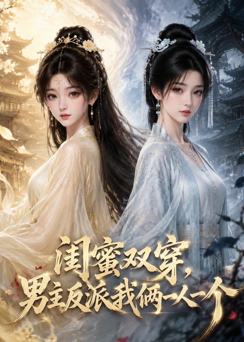 闺蜜双穿，男主反派我俩一人一个 AI漫剧海报