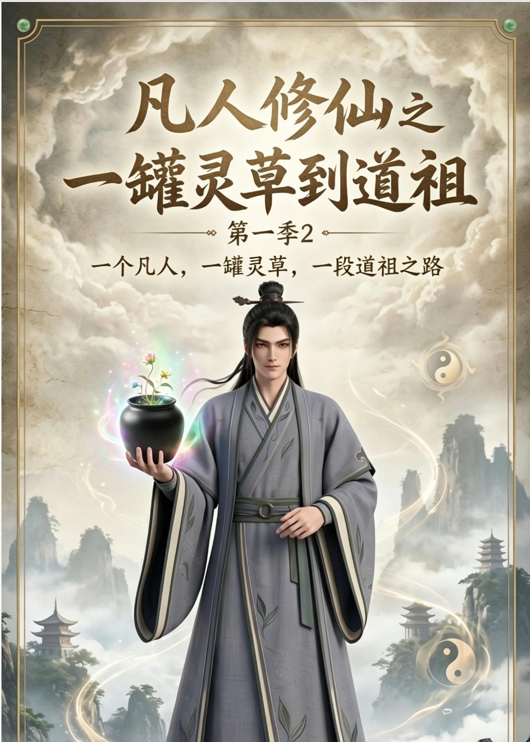 凡人修仙之一罐灵草到道祖 漫剧封面图